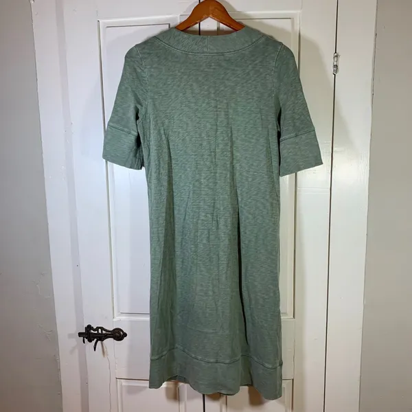 The Territory Ahead Sage Green Cotton Button Front Midi‎ Dress Women's Size S - Image 2