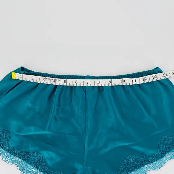Victoria's Secret Women's Green Satin Sleep Shorts/Boxers with Lace - Size S NWT - Image 11