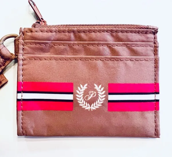 🤎Victoria’s Secret PINK Cardholder Zip Wristlet Strap Keychain / Carmel - Image 6