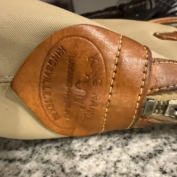 Vintage King Ranch Canvas Leather La Bolsa Bag‎ STAMPED JJ Kingsville Texas - Image 3