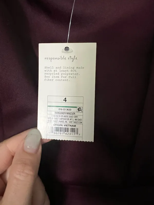 Target Burgundy Mini Satin Dress - Image 3
