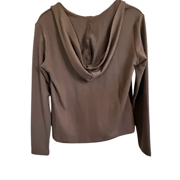 TS by Thrive NWT Taupe Women's V Neck Hoodie Size Small - Image 7