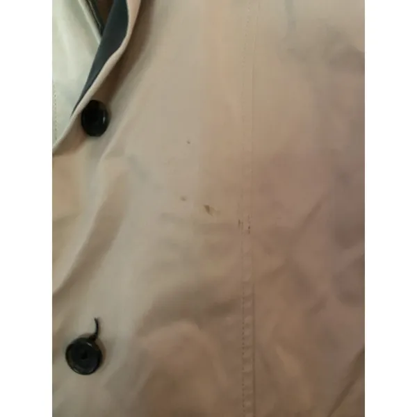 Cole Haan Coat Womens Large Beige Pockets Button Front Casual Jacket Collared - Image 5
