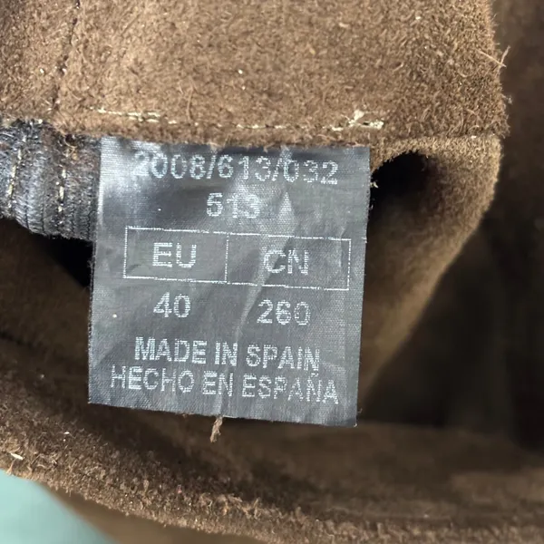 Zara Suede‎ Slouchy Heeled Boot Size EU 40 Green Leather Chic - Image 5