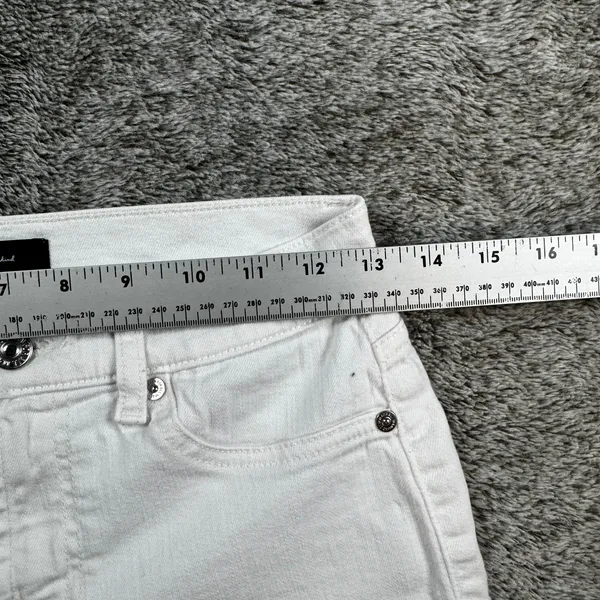 7 For All Mankind Skinny Denim Jeans Women's 26 White - Image 3
