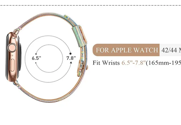 Slim Fabric Canvas Soft Leather Lining & Snap Button Apple Watch Band 42/44/45MM - Image 5