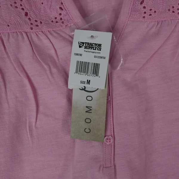 Como Vintage Sleeveless Tank‎ Top V Neck Shirt Womens M Pink New Tractor Supply - Image 6