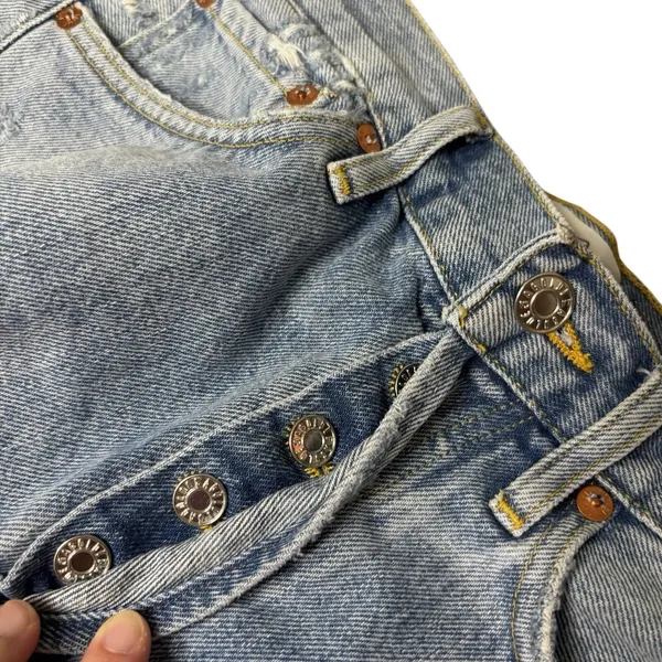 Agolde Parker Denim Shorts Size 25 Blue Distressed Frayed Cutoff High Rise - Image 8