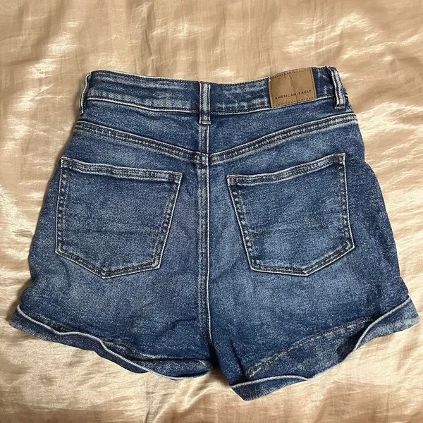 American Eagle ੈ✩‧₊˚  blue denim high waisted shorts - Image 5