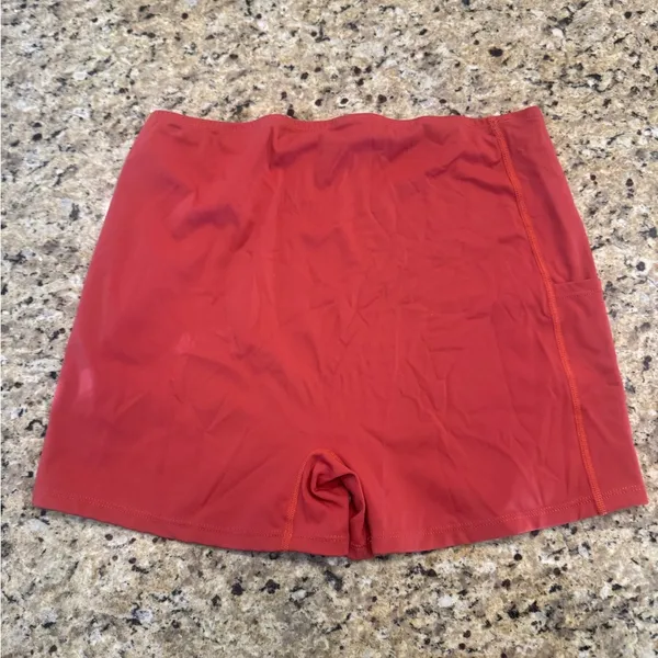HALARA breezeful Burnt Orange coral pocket Active Shorts size large no flaws - Image 2