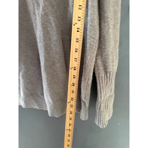 Gap Womens Lambswool Blend Cowl Neck Sweater Taupe Tan‎ Pockets Small - Image 6