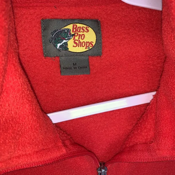 Bass Pro Shops Women's Jacket M Red Full Zip Mock Neck Pockets Long Sleeve - Image 2