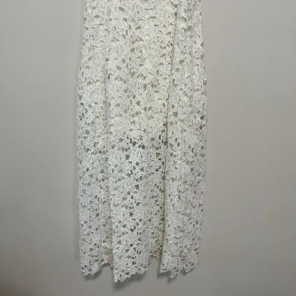 ASTR the‎ Label Lace A-Line White Midi Dress Size Small - Image 7