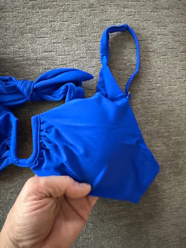 Royal Blue Tie-Side Bikini Set – Size Small - Image 2