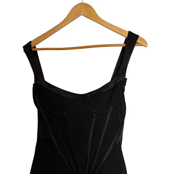 House of CB Mylene Corset Straight Leg Black Cocktail Formal Jumpsuit S - Image 8