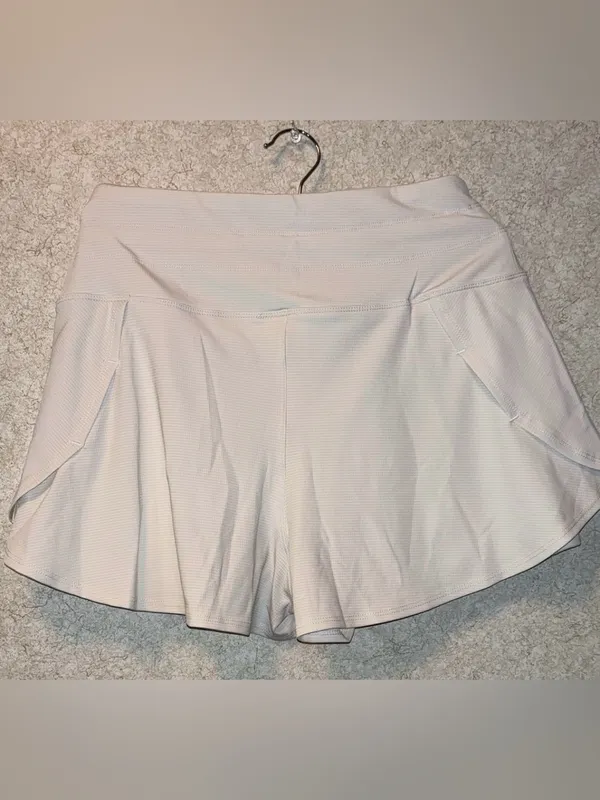 Everyday White Athletic Drawstring Shorts for Women - Image 2