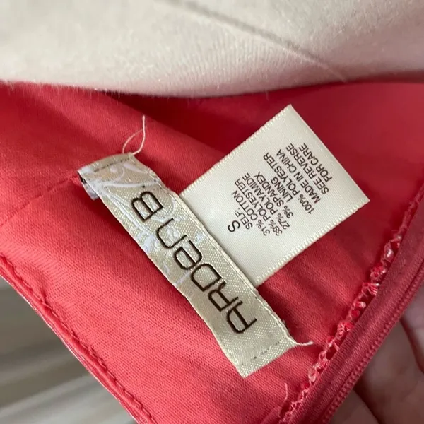 Arden B Melon Coral Plise Petal BodyCon Mini Dress S - Image 7