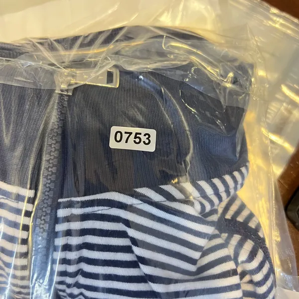 753 | Lauren Ralph Lauren‎ Active Striped Full Zip Track Jacket Navy Womens Med - Image 9