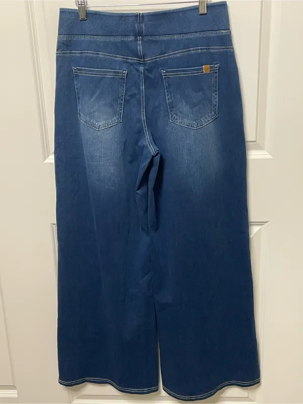 Halara Flex High Waisted Pocket Wide Leg Jeans Large - Image 2