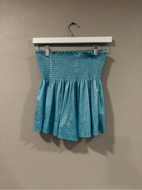 Queen of Sparkles Swing Shorts High Waisted In Blue - Image 3