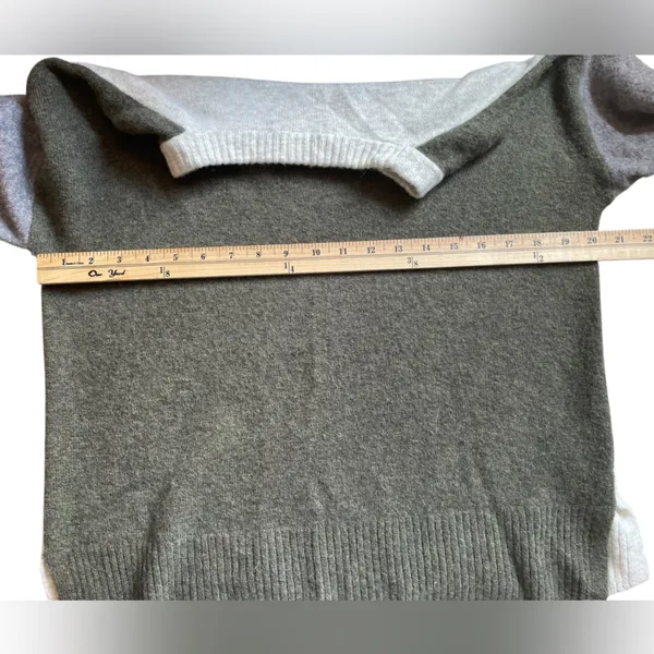MADEWELL Olive Green/Gray/Beige Merino/Alpaca Wool Blend Crew Neck Sweater Small - Image 10