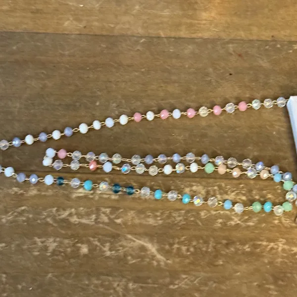 Frenzy dainty multicolor crystal bead necklace - Image 3