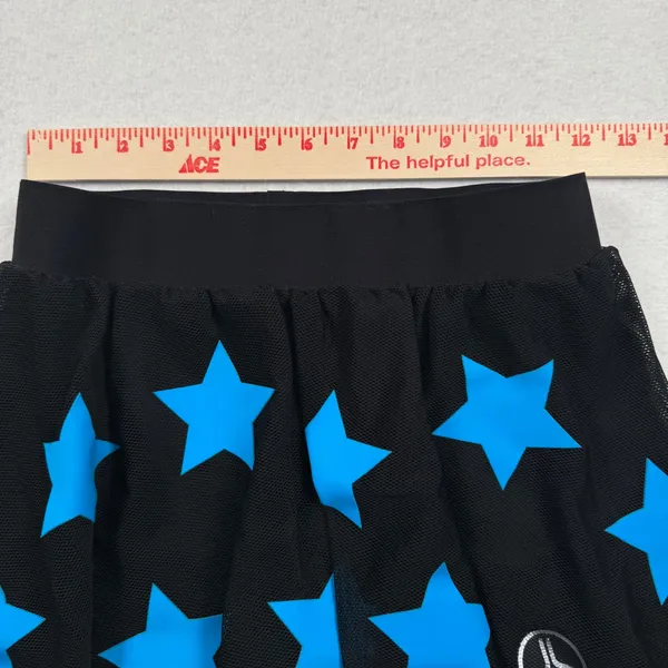 Ultracor Skort Womens Medium Black Blue Star Print Mesh Athletic Tennis Skirt - Image 3