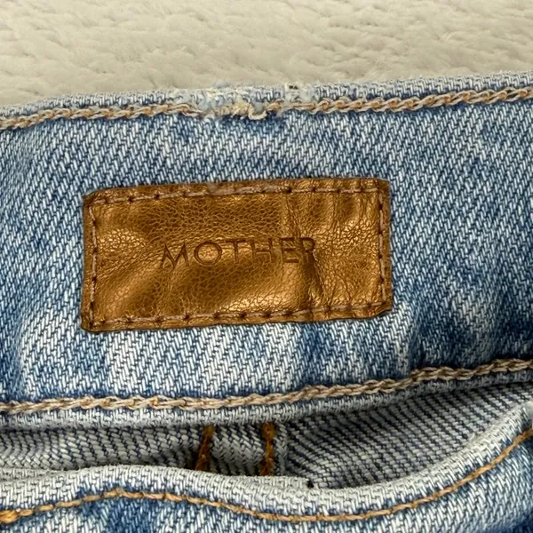 MOTHER Light Wash‎ Straight Leg Button Fly Denim Jeans Womens Size 29 High Rise - Image 10