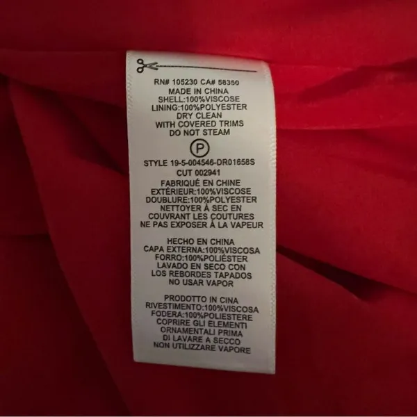 Equipment Femme Short Faun Red Twist Knot V Neck Midi Dress NWT Size 6 - Image 14