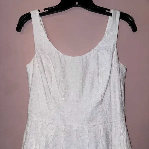 White Posey Lace Sleeveless Fit & Flare Mini Dress Size 2 - Image 6