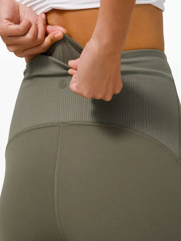 Lululemon Blissful Bend Super High-Rise Short 8" Army Green Size 6 - Image 2