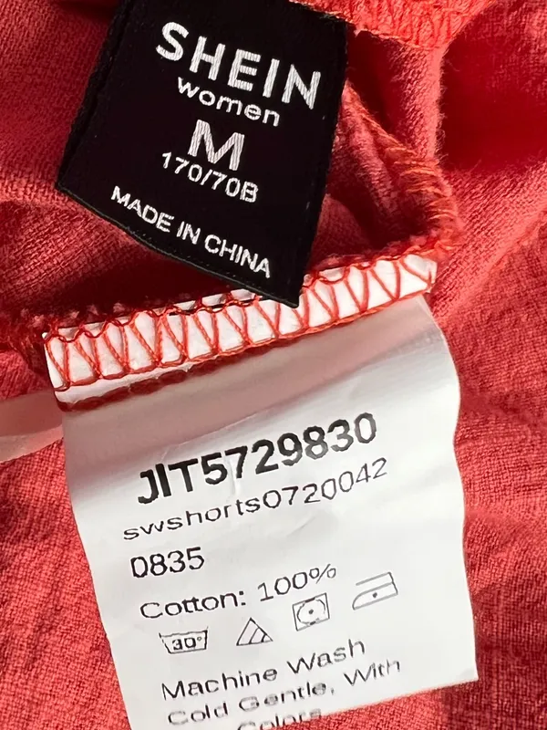 SheIn Red Wrap Skort with Side Tie - Image 2