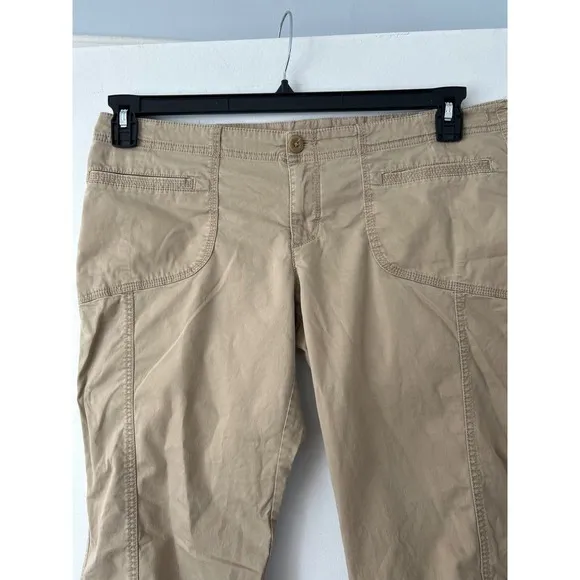 Old Navy Womens Khaki Low Rise Cargo‎ Straight Leg Utility Pants Tan Size 12 - Image 2