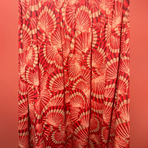Lobo Rosa Valeria One Shoulder‎ Puff Sleeve Shell Print Maxi Dress Medium - Image 5