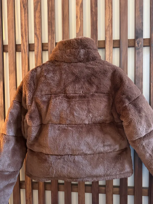 Abercrombie Faux Fur Mini Puffer - Image 3