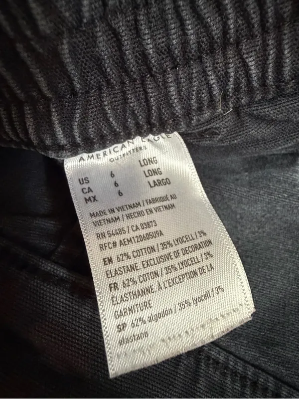 American Eagle Women Stretch Cargo Straight Pants Blue Gray Size 6 Long Tall - Image 11
