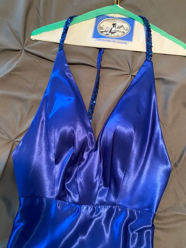 Custom Royal Blue Prom Dress Size 0 - Image 5