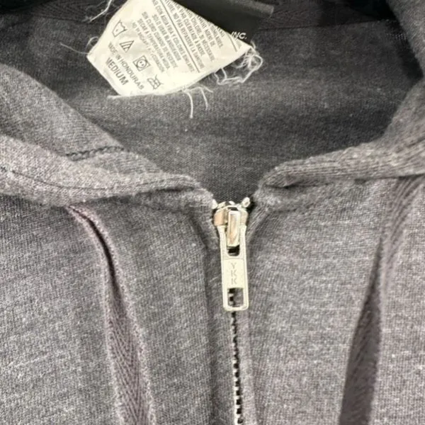 Vintage Y2K‎ Harley Davidson Women Gray Full Zip Hoodie Sweatshirt Medium Flames - Image 7