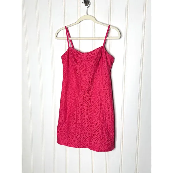 Lilly Pulitzer Pink Lace Mini Dress Sweetheart Anchor Zipper Summer Party Dress - Image 11