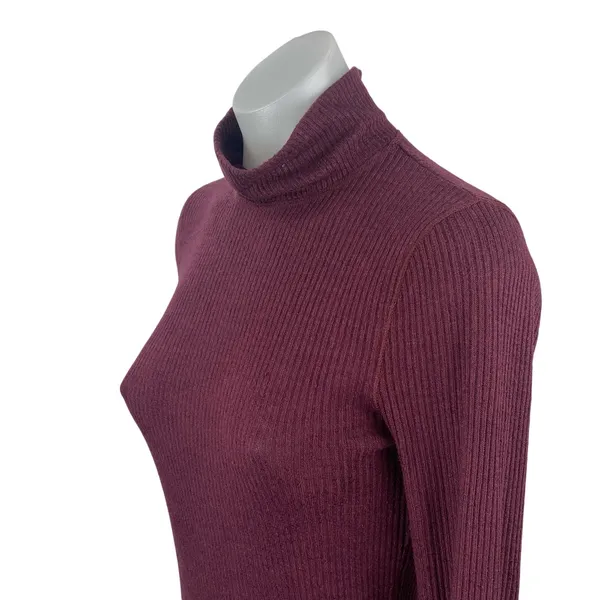 Abercrombie & Fitch Women's Red Turtleneck Long Sleeve Knit Sweater Top Size S - Image 3