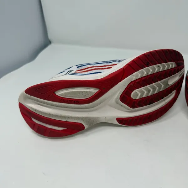 Saucony Women's Ride 15 Banner Running Shoe White Red Blue Striped Women Size 7 - Image 11