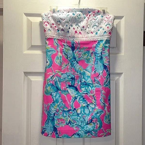 Lilly Pulitzer Brynn Lobsters in Love Dress - Image 3