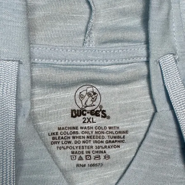 Buc-ee's Women's, Buc Baja Solid, baby blue lightweight hoodie Sz 2XL - Image 3