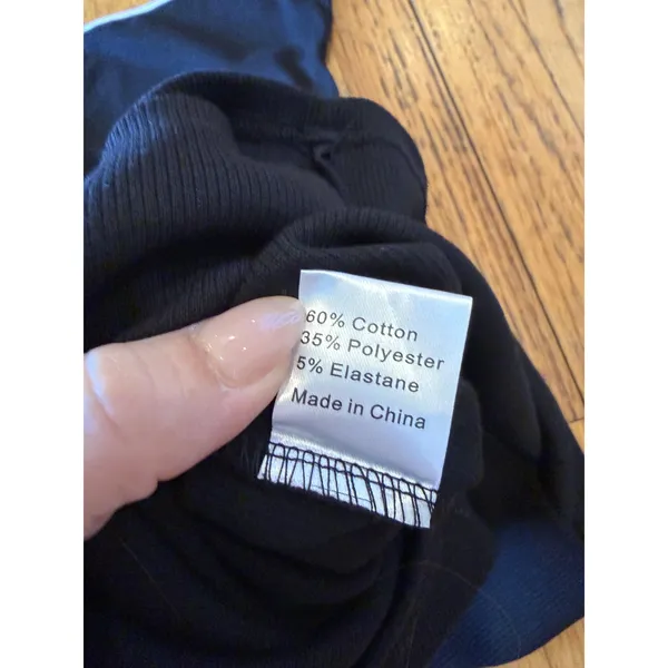 Princess Polly Feldman Mini Dress Womens 6 Black Ribbed Bodycon Contrast Trim - Image 3