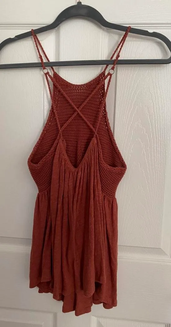 Free People Red Crochet Tank - Image 2