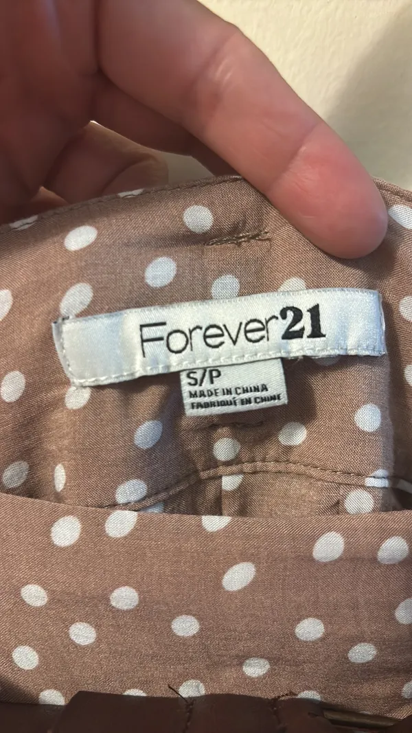 Forever 21 Brown Polka Dot Skirt - Image 2