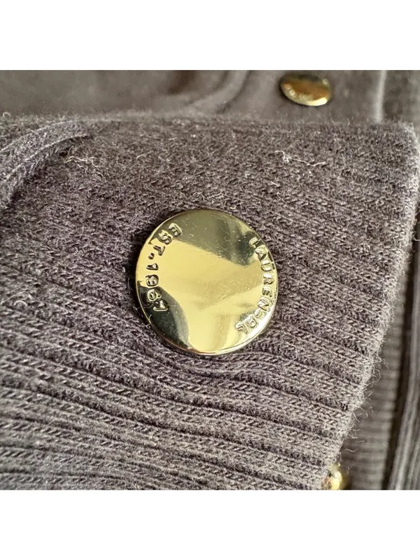 Ralph Lauren Black Cotton Snap Button Cardigan Jacket Casual Minimalist Sweater - Image 7