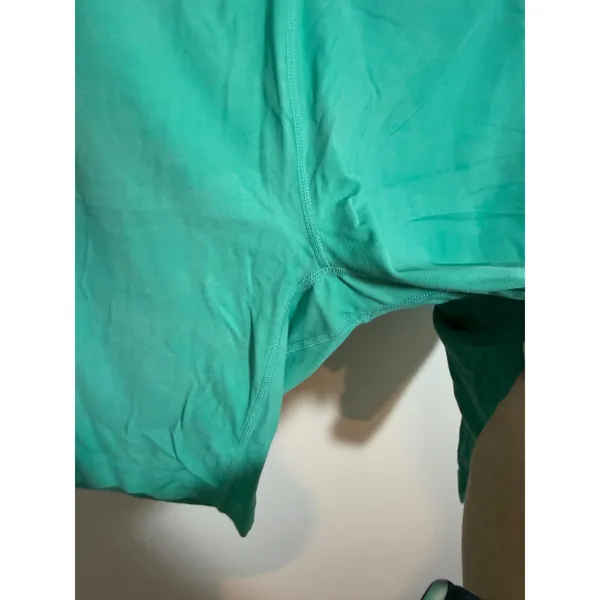 Stori Biker Shorts Womens 12 Teal Green High Rise 6.5" Yoga Workout Athletic - Image 3