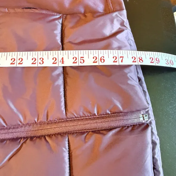 NEW Xersion XXL Womens Maroon Quilted Puffer Vest Full Zip Pockets Stretch - Image 8