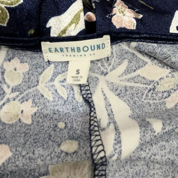 Earthbound Trading Co Floral Velvet Tie Wide Leg Jumpsuit Size Small - Image 7